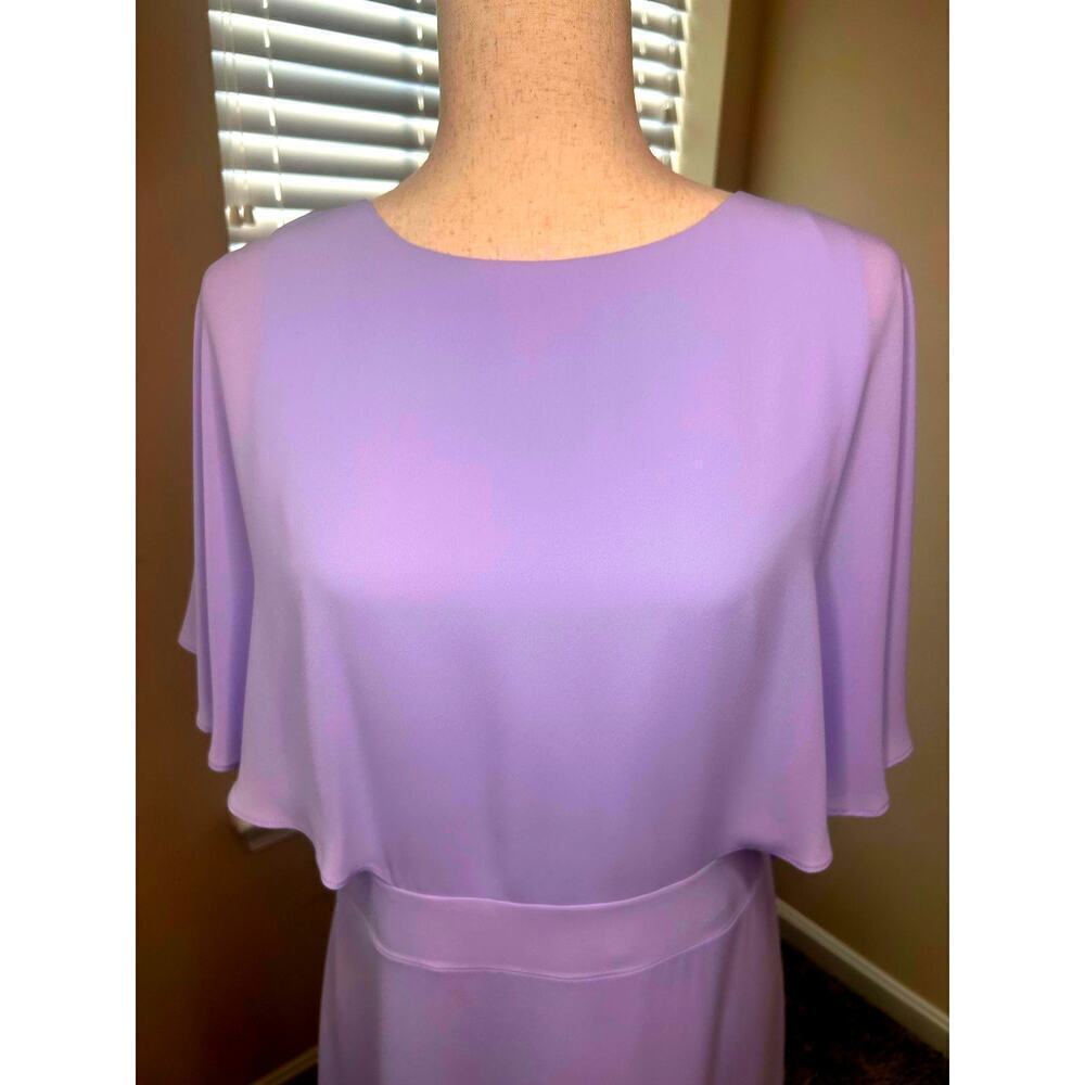 Halston Evening Collection Size 12 Lavender Ice Bridal - Picture 3 of 9